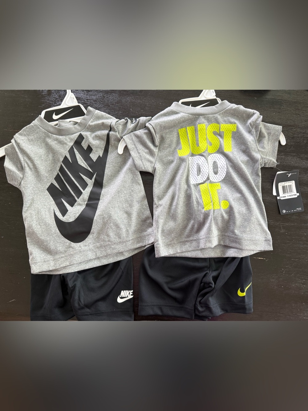 Set of 2 NWT Size 2T Nike Toddler Two-Piece Set - Gray & Black